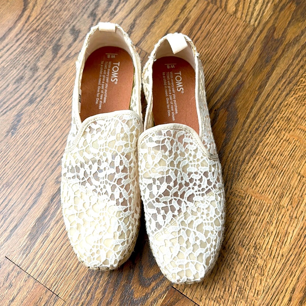 Lace TOMS Espadrilles